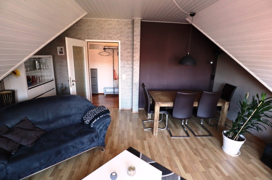 Wohnzimmer Dachgeschosswohnung Sinsheim