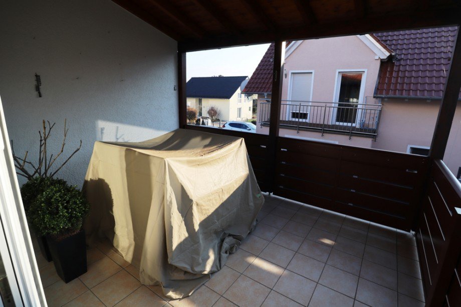 �berdachte Terrasse Doppelhaush�lfte Sinsheim