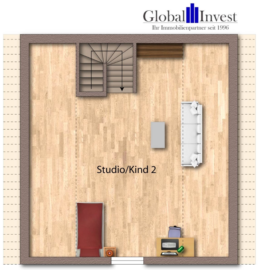 Grundriss Vorderhaus DG Einfamilienhaus Sinsheim / D�hren