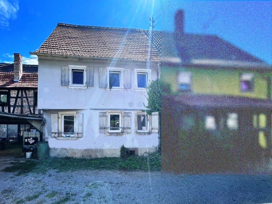 R�ckansicht Doppelhaush�lfte Obrigheim / Asbach