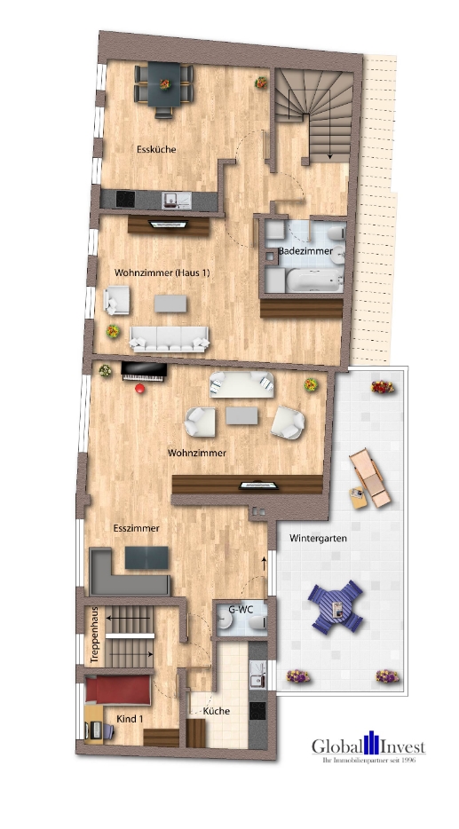 Grundriss EG Einfamilienhaus Waibstadt / Daisbach