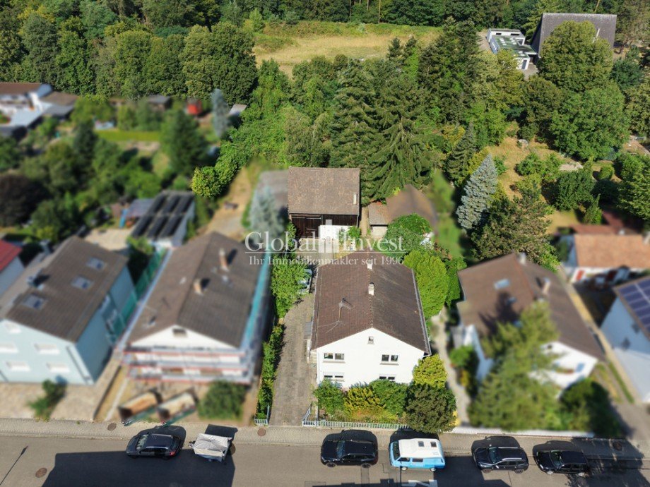 Luftaufnahme Zweifamilienhaus Stutensee / Friedrichstal