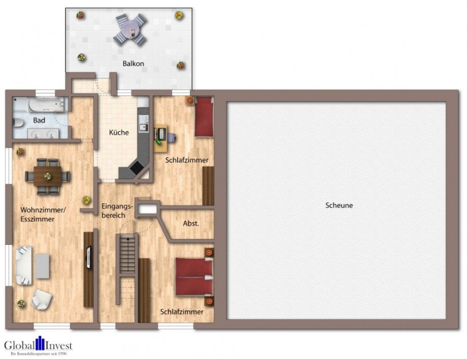 Grundriss Obergeschoss Mehrfamilienhaus H�pfingen