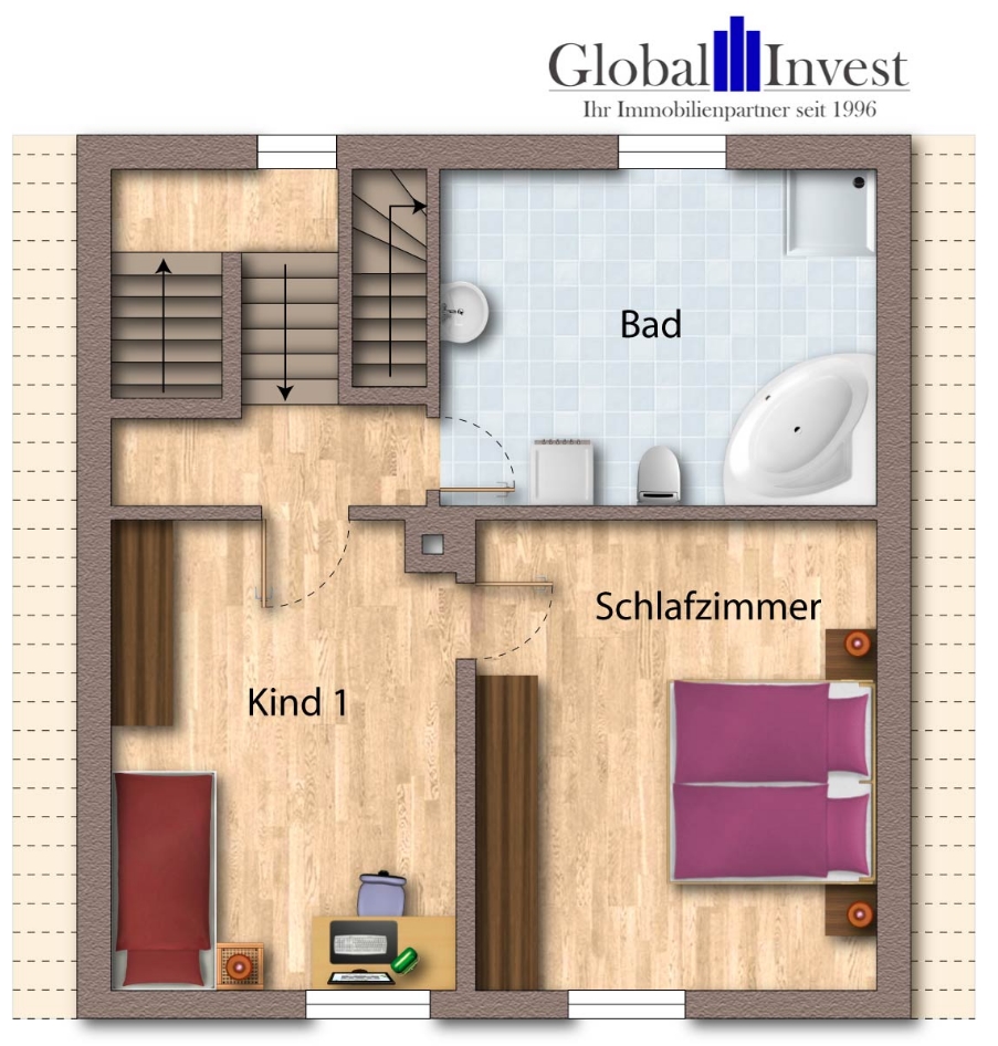 Grundriss Vorderhaus OG Einfamilienhaus Sinsheim / D�hren