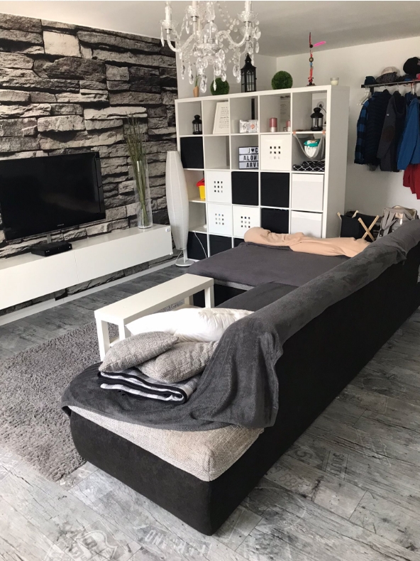 Wohnzimmer Ketsch Etagenwohnung GLOBAL INVEST SINSHEIM | Tolle 3-Zimmer-Wohnung mit Einbauk�che und Balkon in Ketsch