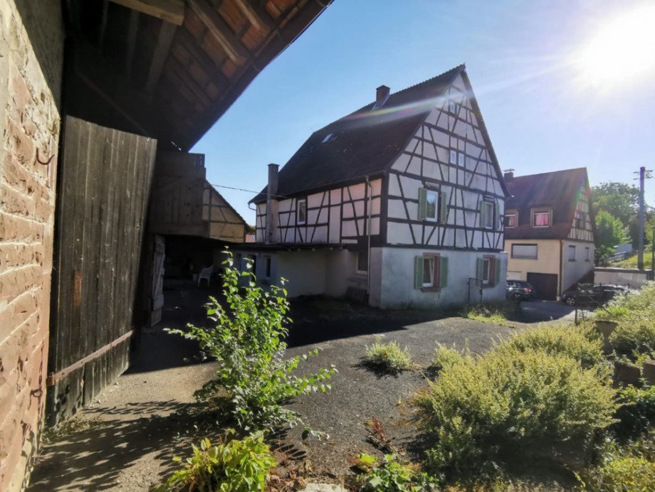 R�ckansicht Bauernhaus Schefflenz / Oberschefflenz