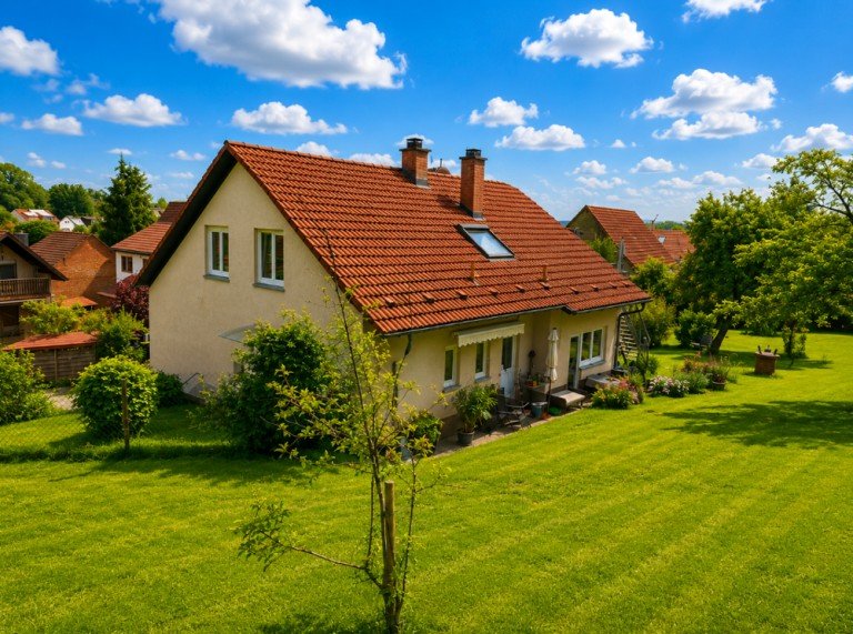 R�ckansicht Aglasterhausen / Michelbach Einfamilienhaus GLOBAL INVEST SINSHEIM | Tolles Ein- oder Zweifamilienhaus mit fast 2.000m� Grundst�ck in Michelbach