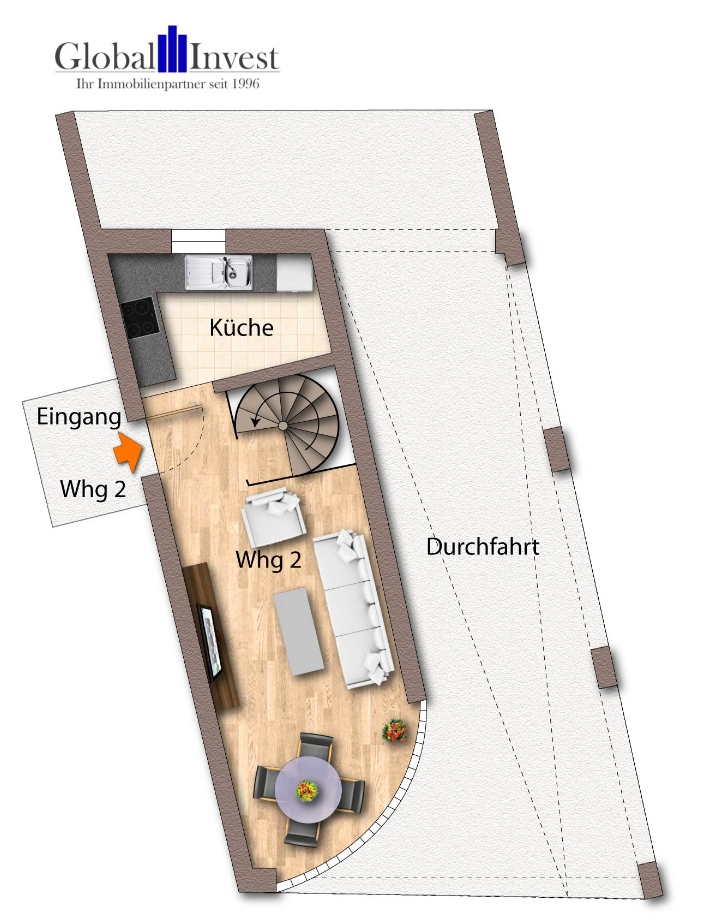 Wohnung 2 Obergeschoss Mehrfamilienhaus �stringen