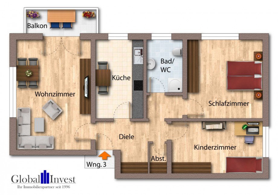 Grundriss Etagenwohnung Reilingen