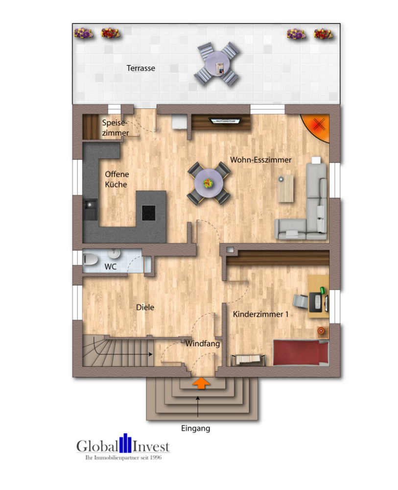 Erdgeschoss Stadthaus Neckarzimmern