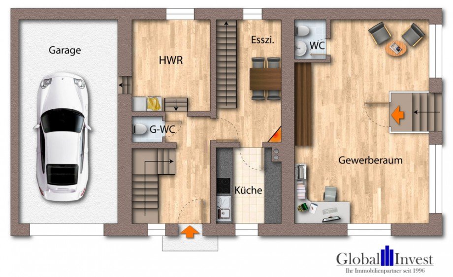 Grundriss Erdgeschoss Einfamilienhaus Sinsheim