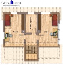 Grundriss Dachgeschoss GLOBAL INVEST SINSHEIM | Tolles Einfamilienhaus mit Einliegerwohnung und sch�nem Garten in Neckarelz