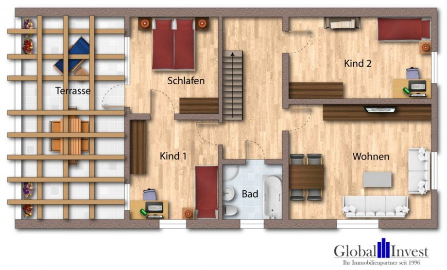 Grundriss Obergeschoss Einfamilienhaus Sinsheim