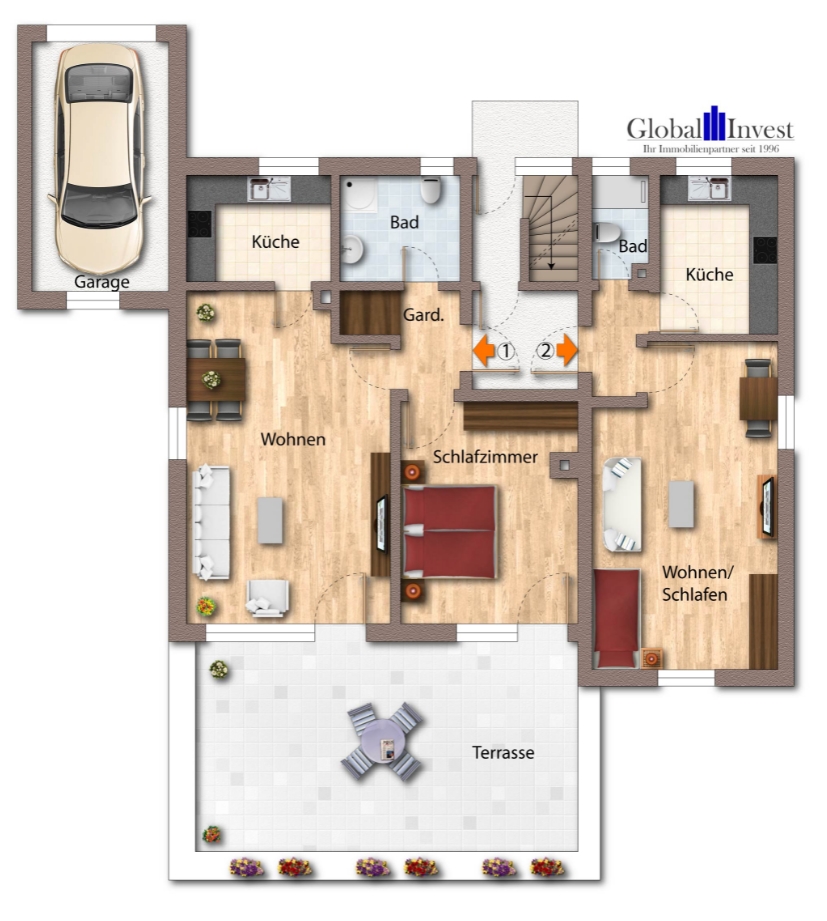 Grundriss EG Einfamilienhaus Billigheim