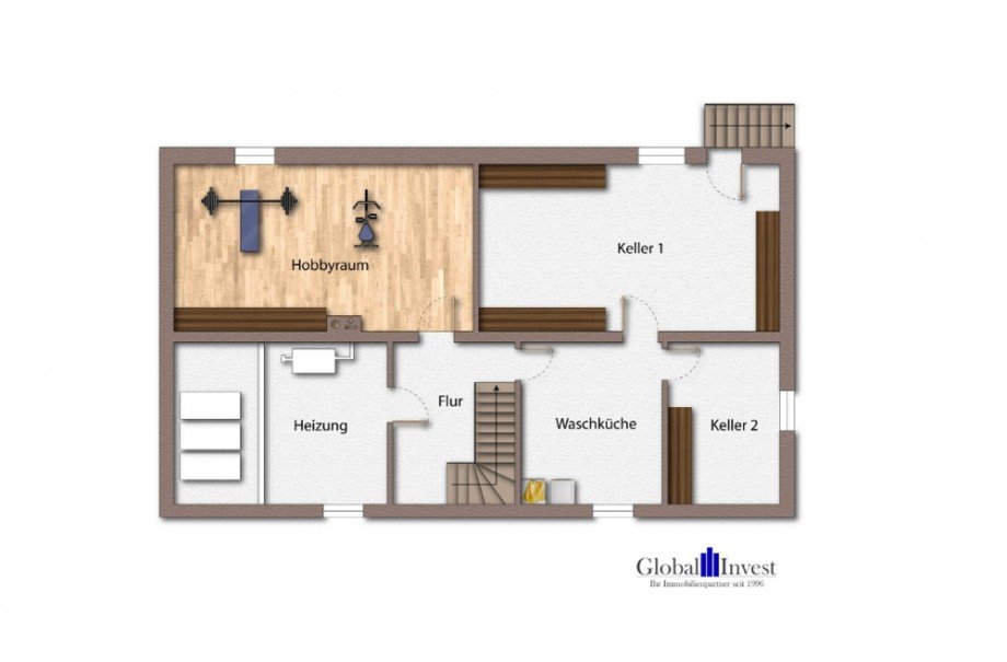 Grundriss Untergeschoss Einfamilienhaus Sinsheim / Steinsfurt