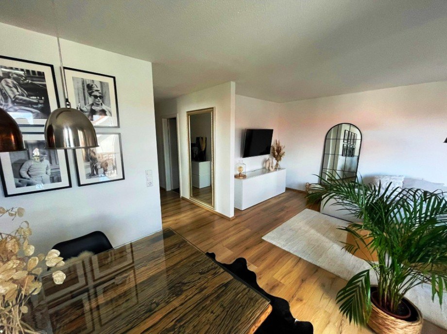 Wohnzimmer Dachgeschosswohnung Neuenstadt am Kocher