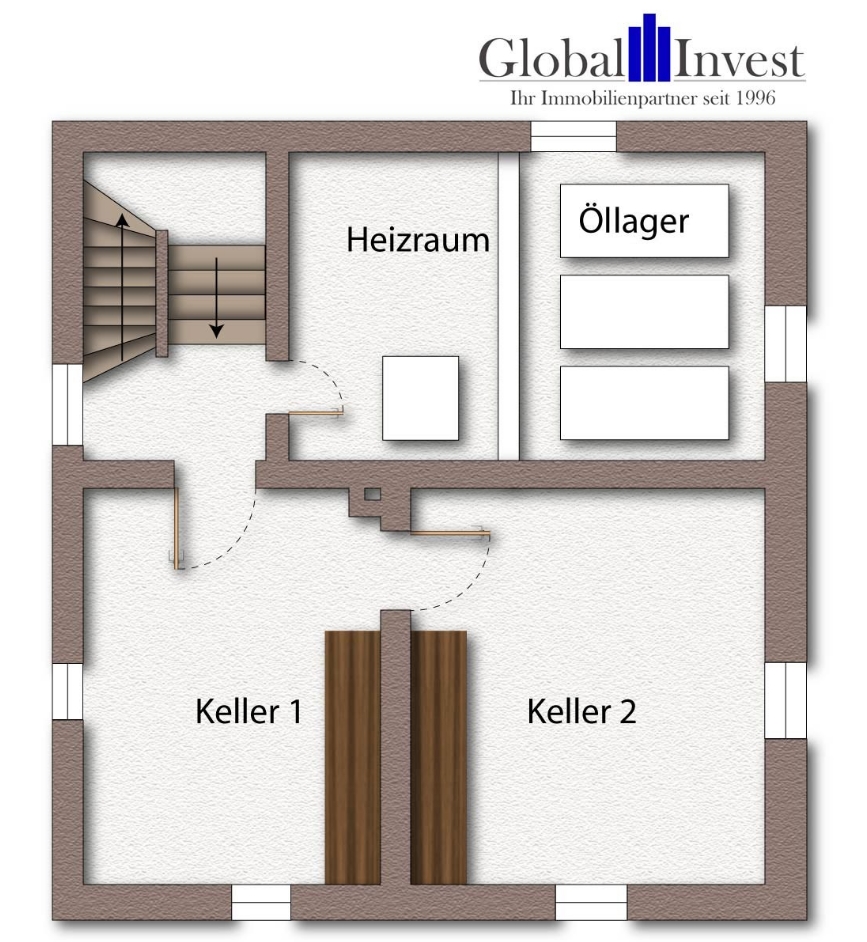 Grundriss Vorderhaus UG Einfamilienhaus Sinsheim / D�hren