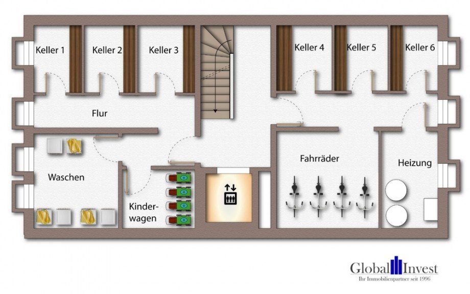 Grundriss Keller Erdgeschosswohnung Buchen (Odenwald)