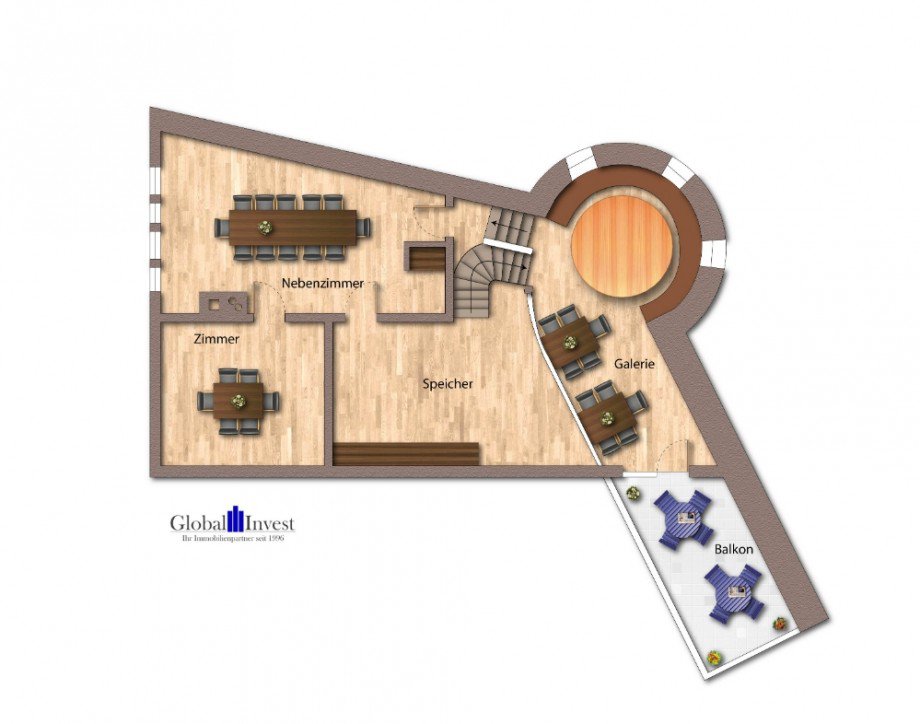 Grundriss neu Gastst�tte OG Einfamilienhaus Wiesloch