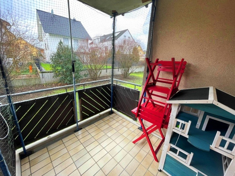 �berdachter Balkon Erdgeschosswohnung Reilingen