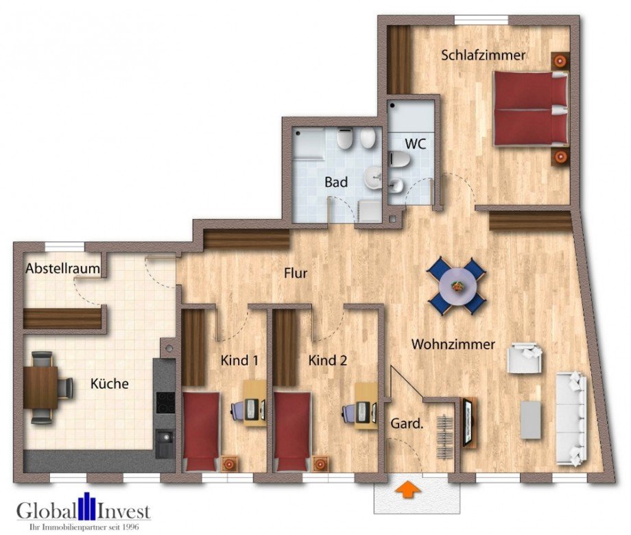 Grundriss Erdgeschosswohnung Sinsheim / Hoffenheim